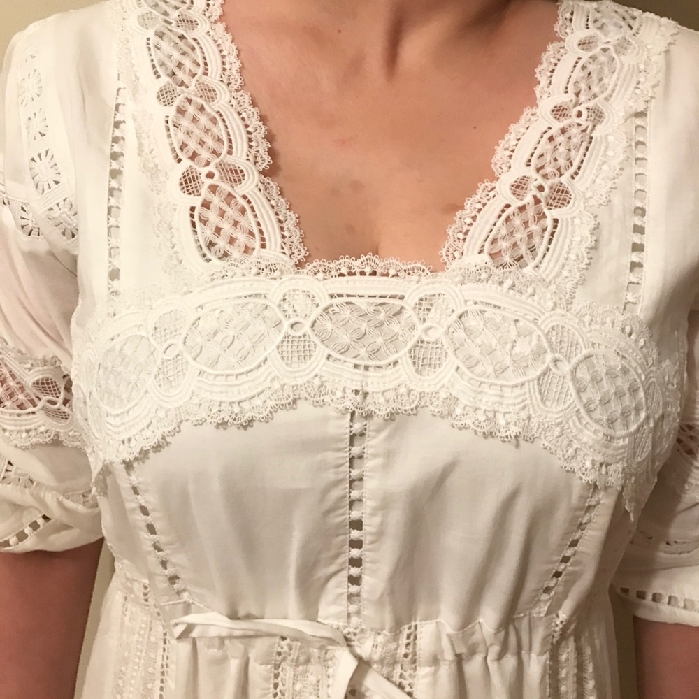 Anthropology Erie + Ali White Dress Size S- NWTs